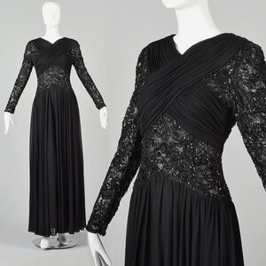 70's Victoria Royal Sheer Formal Dress